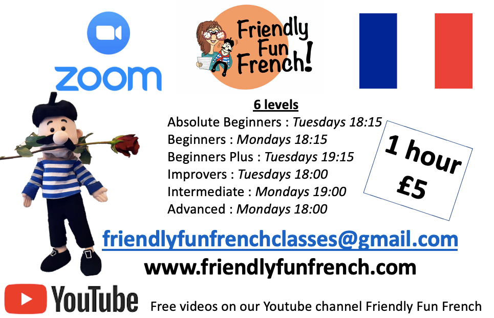 Group French classes on Zoom – Face-to-face and Online French classes